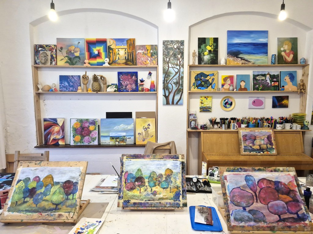 Malkunstwerkstatt Workshop Landschaft Acryl Abstrakt Malerei